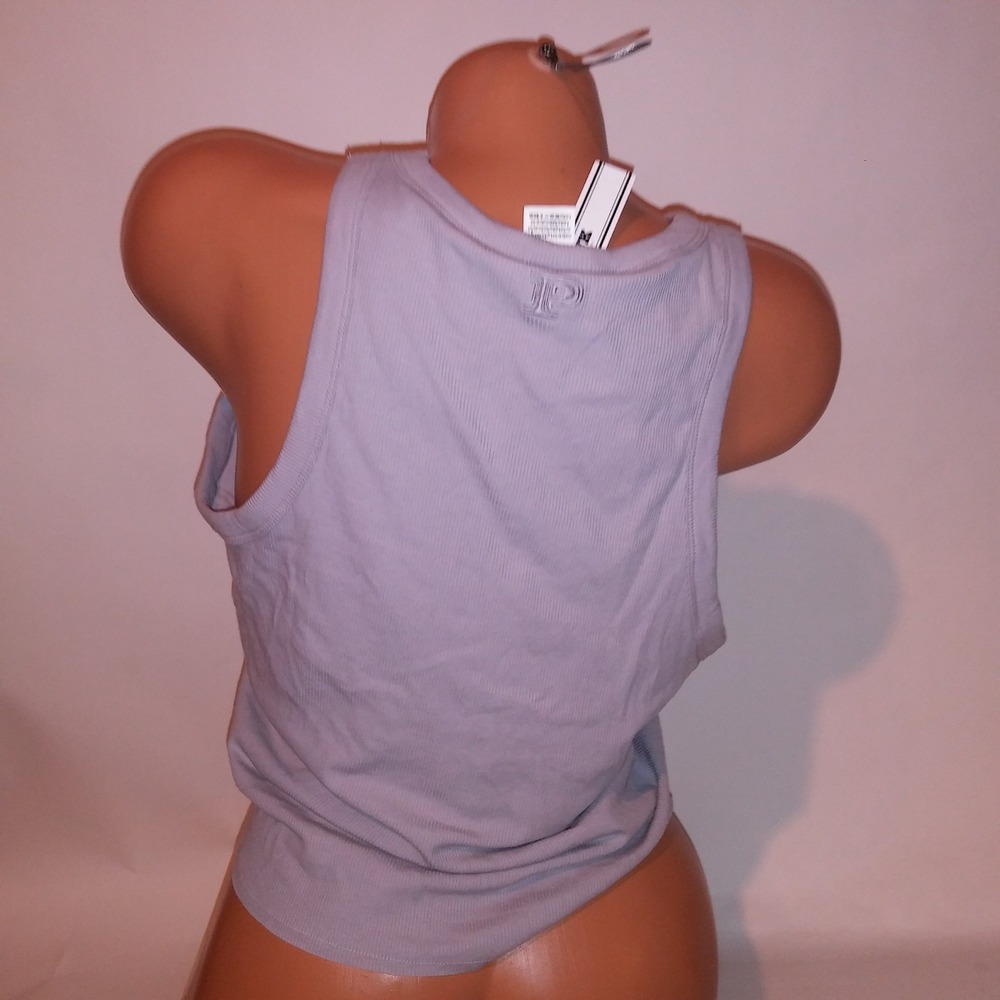 Victoria Secret PINK Tank Top Crop XXL 2X Ribbed Solid Shelf Bra Sleeveless New - Picture 4 of 10